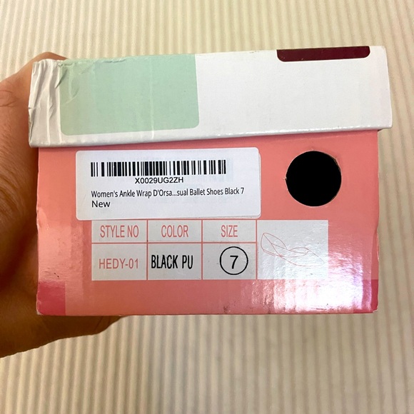 Black Pointed Toe d’Orsay Flats - Picture 6 of 6